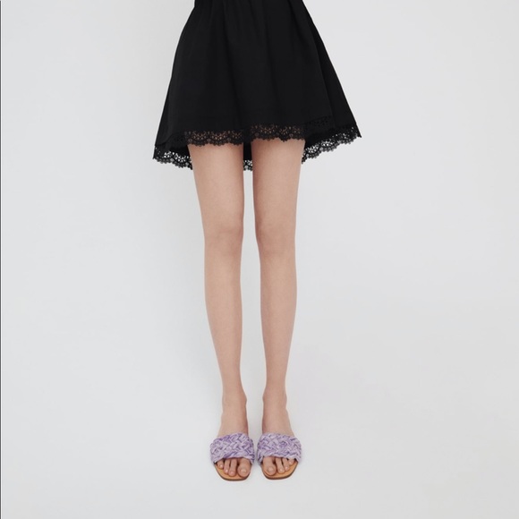 NWT’s Zara Woven Raffia Flat Lilac Sandals size 6 - Picture 7 of 7